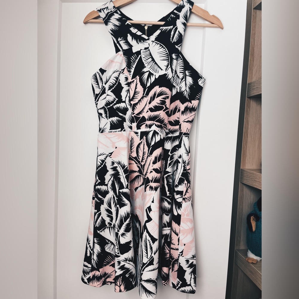 Express Tropical Cross Neck Dress